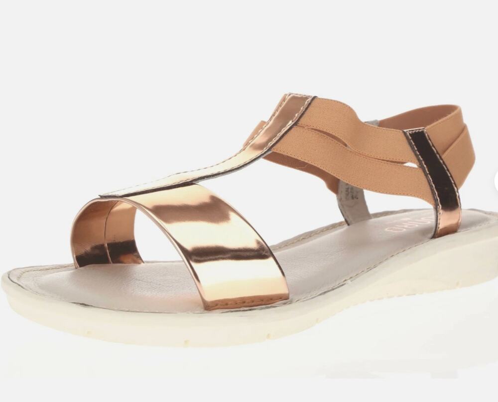 Munro Womens 6.5W Rose Mirror Leather Ankle Strap Sandals Trendy Comfort